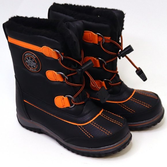 Totes Kid's Adventure Gear Black Mid Calf Lace Up Snow Boots Girls Size 11 NWOT - Picture 2 of 6